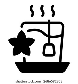 Este icono de Masala Chai es adecuado para la cultura de la India, etc.