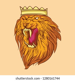 this is a mascot angry lion, suitable for t-shirts, gaming logo mascot, e sport logo, etc.
