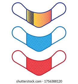 This mask illustration is suitable for poster design for health or as an inspiration for making masks.