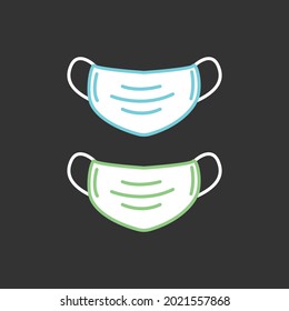 This is a mask sign, one of the uses of this sign is to communicate that entering the room must wear a mask, this is vector and line art.