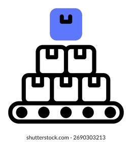 Este icono de producción en masa es adecuado para la fabricación, distribución y campos relacionados.