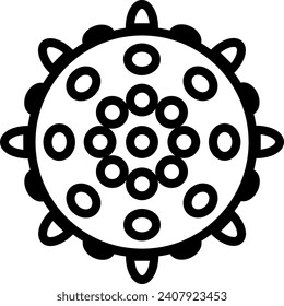this is a massage ball icon in unique style
