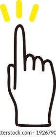 This is a material set illustration of hand-drawn pointing marks.