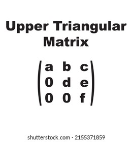 This matrix is upper triangular matrix, types of matrices, right triangular matrix,A matrix that is both upper and lower triangular is diagonal. Matrices that are similar to triangular matrices 