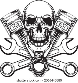 This Mechanic logo SVG is part of the Mechanic, Skull, Piston, Wrench, Garage, Tools, Repair service, and Car service collections. svg