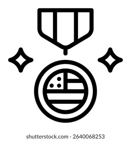 This Medal of Honor icon is suitable for 4th of July, Independence Day, etc