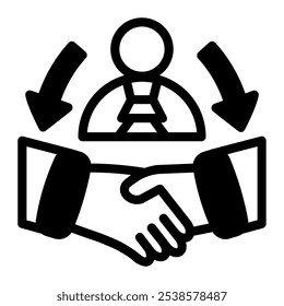 Este icono de Mediador es adecuado para la ley, la justicia, legal, etc.