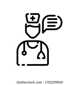 This is medical assistance vector icon with white background.