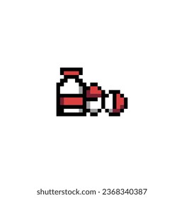 este es un ícono médico estilo de 1 bit en píxeles con color sencillo y fondo blanco, este elemento es bueno para presentaciones, pegatinas, iconos, diseño de camisetas, activos de juego, logotipo y su proyecto.