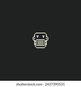 este es el icono médico estilo de 1 bit en pixel art con color simple y fondo negro, este artículo es bueno para presentaciones, pegatinas, iconos, diseño de camiseta, activo de juego, logotipo y su proyecto.