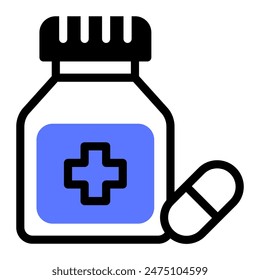 This Medicine icon is suitable for hospital, medical, healthcare, etc.