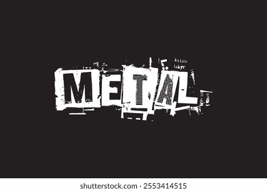 This is a Metal Typography vector art design