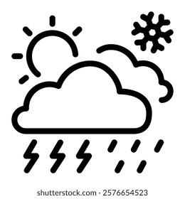 This Meteorology icon is suitable for weather, season, meteorology, etc.