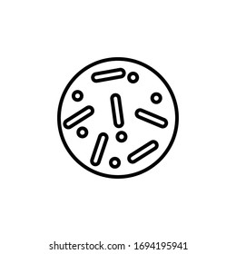 Este icono de Microbe está en el estilo de línea disponible para descargar como EPS 10