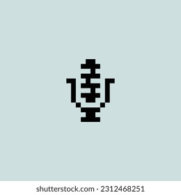 Dies ist Mikrofon-Icon 1 Bit Stil in Pixel-Kunst, dieses Element gut für Präsentationen, Aufkleber, Symbole, T-Shirt-Design, Spiel-Objekt, Logo und Ihr Projekt.