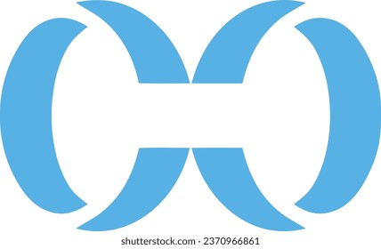 This microstock design asset features a minimalist blue and white logo with the letter c. It is perfect for businesses or brands that have a name or a brand element starting with the letter c.