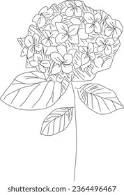Este activo de diseño de microstock es un dibujo simple y visualmente atractivo de una flor con hojas colocadas sobre un fondo blanco. Es adecuado para varios propósitos como tarjetas de felicitación, desi web