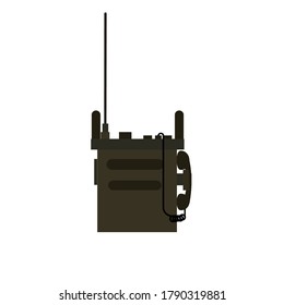 This is a military radio on white background.
