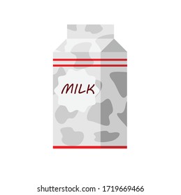 This is a milk box with a black and white pattern like that seen in milk cows.