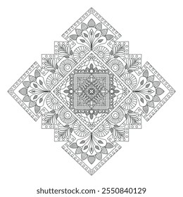 Esta es la página de mindfulness para colorear mandala