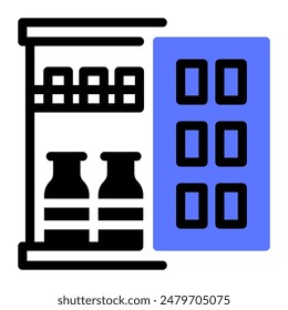 This Mini bar icon is suitable for hotel, accommodation, vacation, etc.
