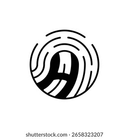 Este es un logotipo de seguridad de huellas dactilares mínimo para su negocio 