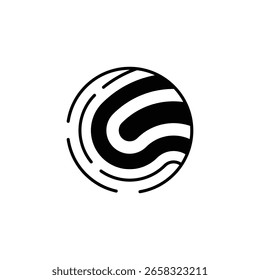 Este es un logotipo de seguridad de huellas dactilares mínimo para su negocio 