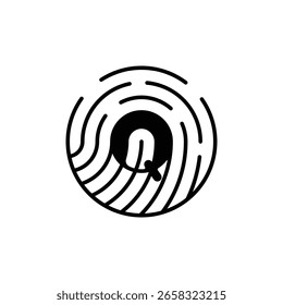 Este es un logotipo de seguridad de huellas dactilares mínimo para su negocio 