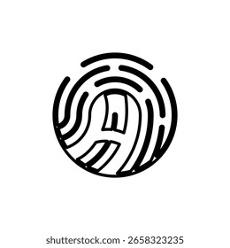 Este es un logotipo de seguridad de huellas dactilares mínimo para su negocio 