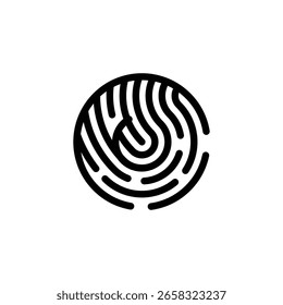 Este es un logotipo de seguridad de huellas dactilares mínimo para su negocio 