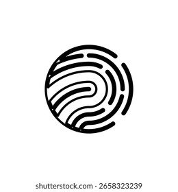 Este es un logotipo de seguridad de huellas dactilares mínimo para su negocio 