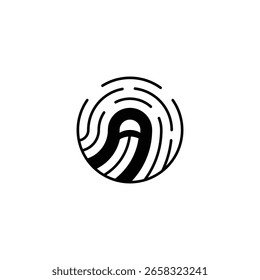 Este es un logotipo de seguridad de huellas dactilares mínimo para su negocio 