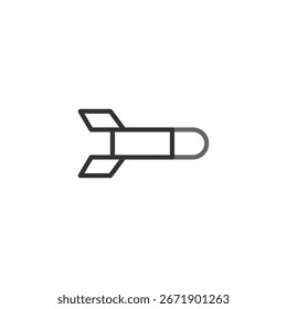 Dieses minimale Raketen-Symbol liefert ein modernes und elegantes Design, das den Geist der technologischen Innovation und den Ehrgeiz der Weltraumforschung einfängt. Es ist ein einfaches, aber leistungsstarkes visuelles