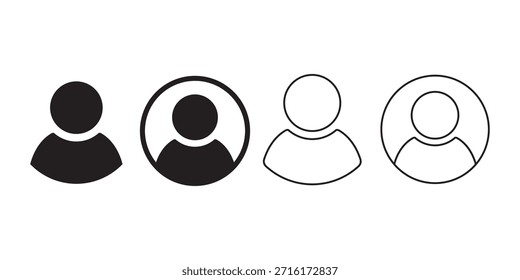 This minimal user profile icon set features clean, modern outline and solid avatar designs perfect for UI,UX projects. The vector pack includes simple person symbols ideal for mobile apps, websites, dashboards, login pages, and account interfaces. Each icon is scalable, editable, and designed for professional use, ensuring smooth integration into any digital product. Suitable for designers, developers, and branding projects looking for clean and user friendly profile illustrations.