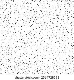 This is a minimalist abstract design that features random, scattered black dots set against a clean white background