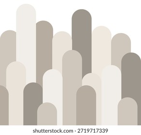 Esta Ilustración vectorial abstracta minimalista presenta una disposición de Vertical de Formas redondeadas en tonos beige suave, arena y neutros. La composición limpia y la paleta de colores contenida crean una atmósfera visual tranquila, equilibrada y elegante.

Las formas abstractas pueden evocar un paisaje humano estilizado o una presencia colectiva, haciendo que este fondo sea adecuado para temas como la armonía, el bienestar, el equilibrio emocional, la diversidad y la conexión social. Su estética neutra le permite mezclarse a la perfección en una amplia gama de contextos profesionales.

El formato de Vertical es ideal para carteles, diseños móviles, historias de redes sociales, presentaciones, diseños editoriales, portadas y materiales de marca modernos. Gracias a su estilo de Vector simple y su paleta monocromática suave, esta ilustración funciona igualmente bien para proyectos digitales e impresos, ofreciendo a los diseñadores un fondo abstracto versátil y atemporal