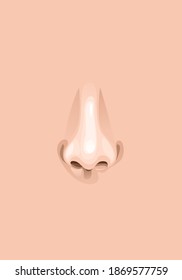 Esta es una ilustración de vectorización de nariz minimalista y linda 