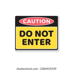 Esta precaución minimalista de diseño plano no introduce características vectoriales de colores amarillos, blancos y negros y tipografía limpia. Perfecto para señales de advertencia y diseños de temática de seguridad.