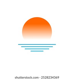 Este logotipo geométrico minimalista apresenta linhas curvas que se assemelham a um horizonte com um sol abstrato acima. Usando uma paleta monocromática, ele é elegante, moderno e perfeito para aplicativos de marca versáteis