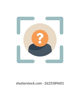 This minimalist graphic shows the concept of anonymity online