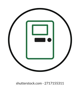 Este icono minimalista representa una puerta, transmitiendo conceptos de acceso, entrada y seguridad. Sus líneas limpias y diseño simple lo hacen versátil para su uso en varios proyectos, diseños y