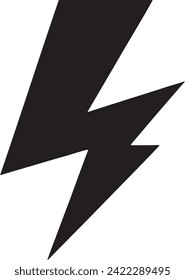 Dieses minimalistische Symbol stellt einen Blitz dar, eine natürliche elektrische Entladung von sehr kurzer Dauer und hohe Spannung, die oft mit Gewittern verbunden ist. 