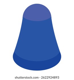 This minimalist illustration features a blue conical gradient filling the entire frame, creating a bold and modern aesthetic