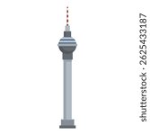This minimalist illustration features the iconic berlin tv tower, a symbol of the city