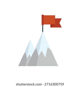 Esta ilustração minimalista representa alcançar novas alturas e atingir metas