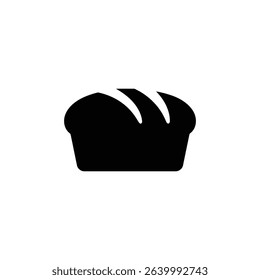 This minimalist image displays a simple loaf of bread. Perfect for bakeries, restaurants, or blogs needing a bread icon or food illustration.