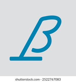 This minimalist logo features the letter 'B' as the central design element, crafted with clean lines and a modern aesthetic. The bold, stylized form emphasizes simplicity and professionalism