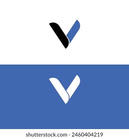This minimalist logo presents a clean and uncomplicated depiction of the letter "V." Its straightforward design exudes sophistication and versatility, making it suitable for a wide range of applicatio