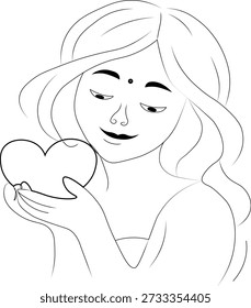 This minimalist outline illustration
