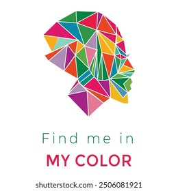 This minimalist tee shirt design, 'Find Me in My Color,' features clean, vibrant artwork that celebrates individuality. Perfect for those who embrace self-expression and appreciate simple, impactful d